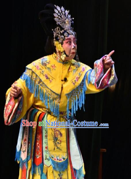 Chinese Jin Opera Empress Ma Luanying Garment Costumes and Headdress Traditional Shanxi Opera Court Woman Dress Queen Apparels