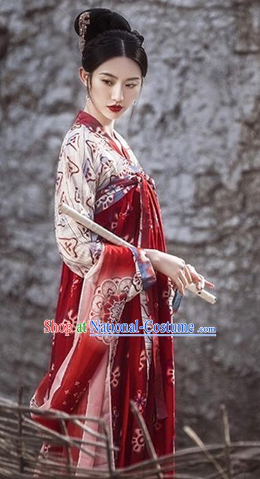 Chinese Traditional Apparels Tang Dynasty Palace Lady Historical Costumes Ancient Royal Princess Hanfu Dress for Women