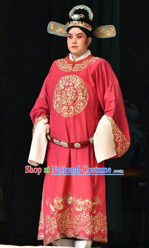 Chinese Shanxi Opera Xiaosheng Apparels Costumes and Headpieces Traditional Jin Opera Young Male Garment Number One Scholar Clothing