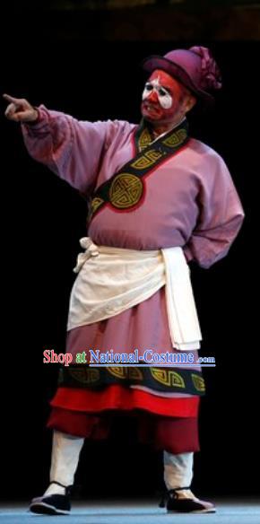 Lan Ke Mountain Chinese Shanxi Opera Beadle Apparels Costumes and Headpieces Traditional Jin Opera Clown Garment Figurant Clothing