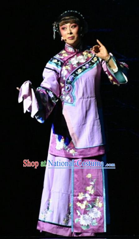 Chinese Jin Opera Rich Mistress Garment Costumes and Headdress Wang Jia Da Yuan Traditional Shanxi Opera Young Female Dress Actress Apparels