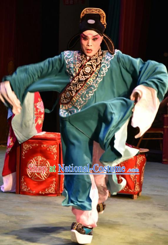 Fu Gui Tu Chinese Shanxi Opera Scholar Ni Jun Apparels Costumes and Headpieces Traditional Jin Opera Xiaosheng Garment Young Male Clothing