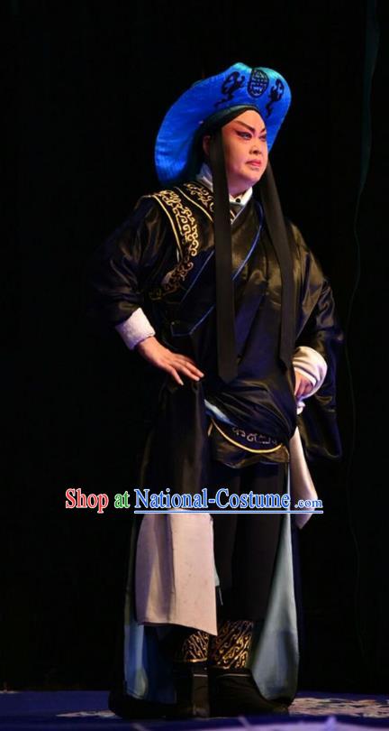 Bai Tu Ji Chinese Shanxi Opera Takefu Apparels Costumes and Headpieces Traditional Jin Opera Martial Male Garment Wusheng Liu Zhiyuan Clothing