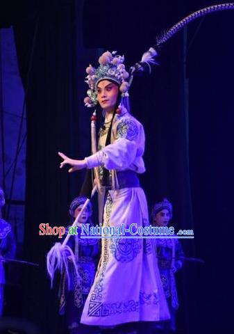 Lu Hua River Chinese Shanxi Opera Takefu Xue Yinglong Apparels Costumes and Headpieces Traditional Jin Opera Martial Male Garment Wusheng Clothing