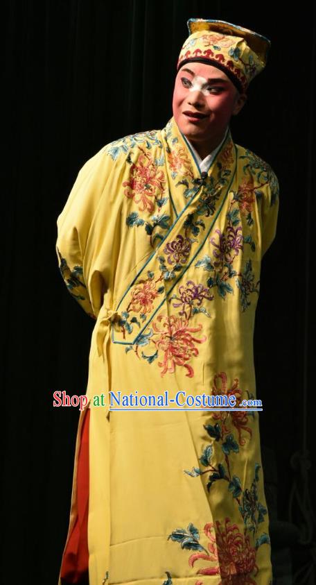 Zhao Jintang Chinese Shanxi Opera Clown Apparels Costumes and Headpieces Traditional Jin Opera Young Man Garment Song Cheng Clothing