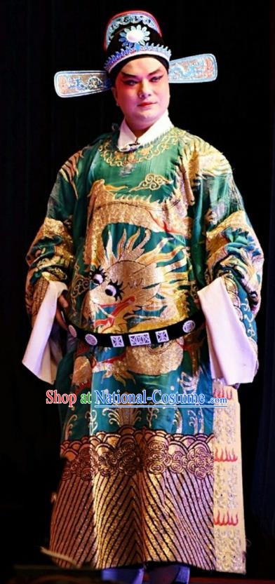 Yi Pu Zhong Hun Chinese Shanxi Opera Young Male Apparels Costumes and Headpieces Traditional Jin Opera Minister Garment Xiaosheng Clothing