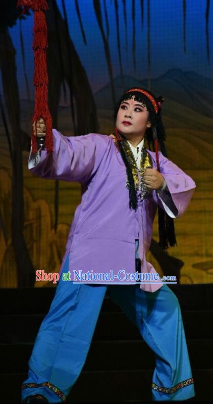 Mulan Joins the Army Chinese Shanxi Opera Young Boy Hua Mudi Apparels Costumes and Headpieces Traditional Jin Opera Wa Wa Sheng Garment Clothing