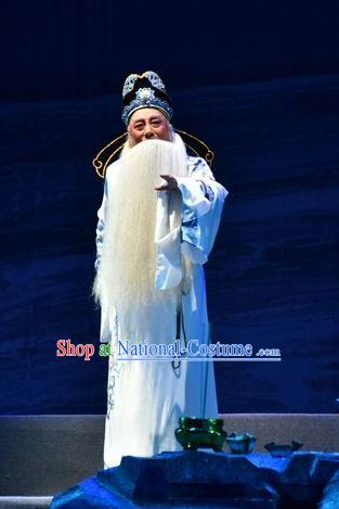 Fenyang King Chinese Shanxi Opera Laosheng Apparels Costumes and Headpieces Traditional Jin Opera Elderly Male Garment Hero Guo Ziyi Clothing