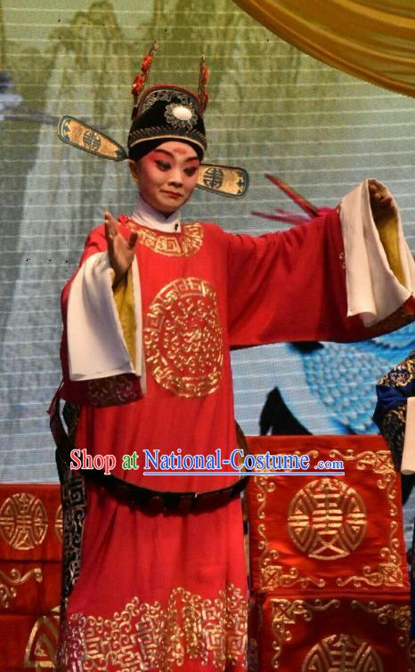 Chun Jiang Yue Chinese Shanxi Opera Number One Scholar Apparels Costumes and Headpieces Traditional Jin Opera Young Male Garment Xiaosheng Liu Bao Clothing