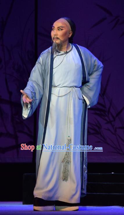 He Qing Hai Yan Chinese Shanxi Opera Elderly Male Apparels Costumes and Headpieces Traditional Jin Opera Garment Qing Dynasty Governor Li Yumei Clothing