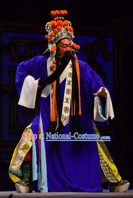 Guan Gong Chinese Shanxi Opera Wusheng Guan Yu Apparels Costumes and Headpieces Traditional Jin Opera Martial Male Garment Clothing