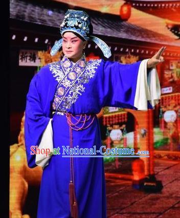 Big Feet Empress Chinese Shanxi Opera Xiaosheng Apparels Costumes and Headpieces Traditional Jin Opera Niche Garment Scholar Wang Yong Clothing