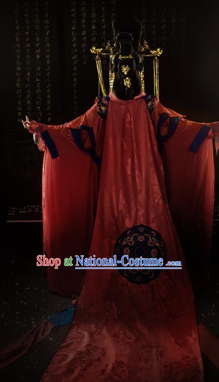 Chinese Ancient Imperial Concubine Dress Traditional Noble Woman Hanfu Apparels Tang Dynasty Historical Drama Palace Lady Replica Costumes and Headdress Complete Set