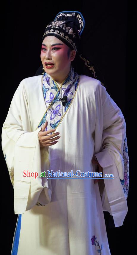 Legend of Leper Chinese Shanxi Opera Niche Apparels Costumes and Headpieces Traditional Jin Opera Xiaosheng Garment Scholar Chen Lvqin Clothing