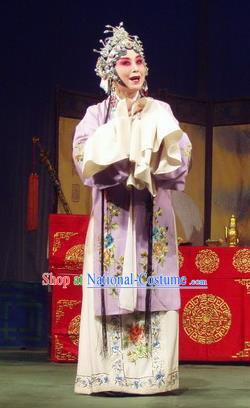 Chinese Henan Opera Mistress Zhang Garment Costumes and Headdress Jiu Ling Jiu Zhu Traditional Qu Opera Actress Apparels Young Female Dress