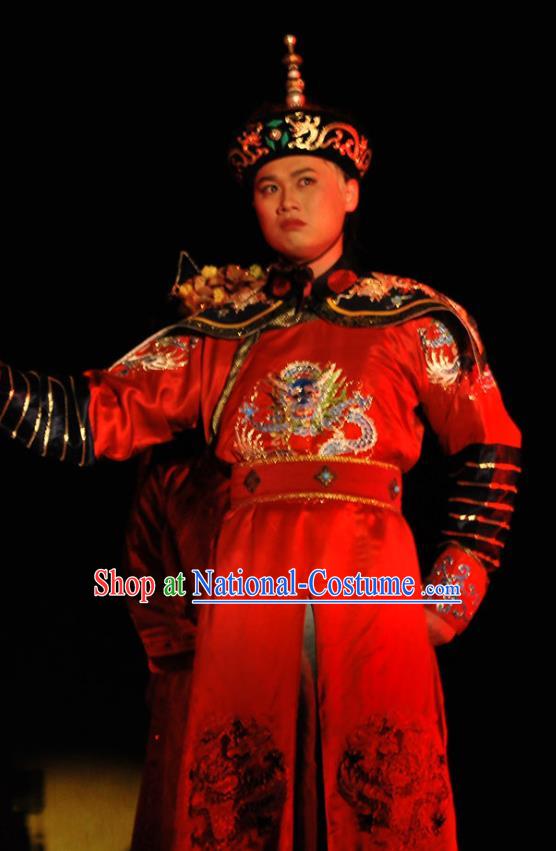 Shao Nian Tian Zi Chinese Qu Opera Infante Apparels Costumes and Headpieces Traditional Beijing Opera Qing Dynasty Prince Bogor Garment Xiaosheng Clothing