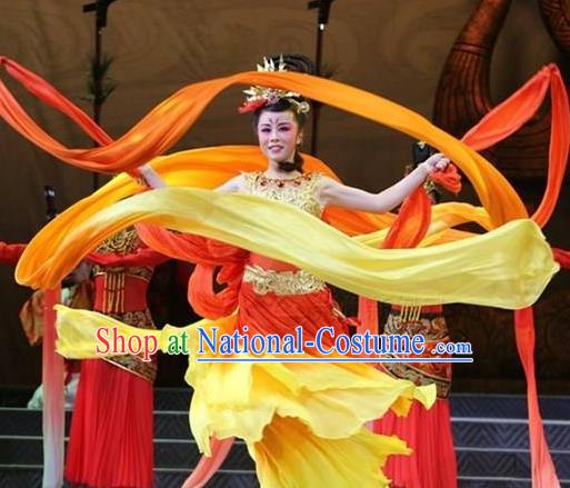 Chinese Han Opera Dance Lady Garment Costumes and Headdress You Meng Yi Guan Traditional Hubei Hanchu Opera Xiaodan Apparels Young Female Dress