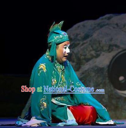 Yin Yang River Chinese Hubei Hanchu Opera Bully Apparels Costumes and Headpieces Traditional Han Opera Clown Garment Jia Chengxi Clothing