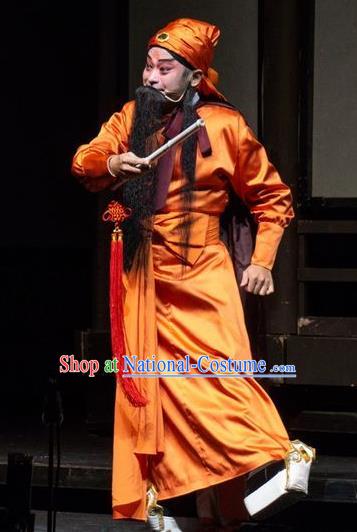 Ni Chang Chang Ge Chinese Hubei Hanchu Opera Laosheng Apparels Costumes and Headpieces Traditional Han Opera Elderly Male Garment Li Longji Clothing