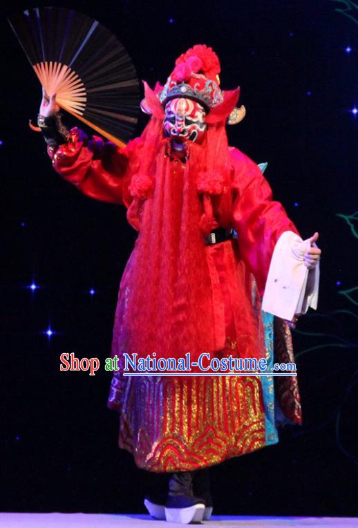 The Peony Pavilion Chinese Guangdong Opera God Zhong Kui Apparels Costumes and Headpieces Traditional Cantonese Opera Immortal Garment Clothing