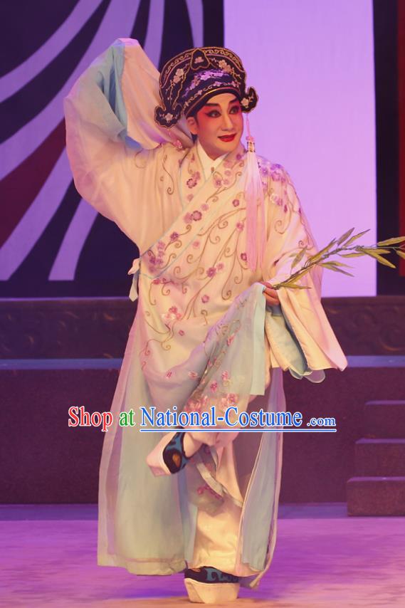 The Peony Pavilion Chinese Guangdong Opera Niche Apparels Costumes and Headpieces Traditional Cantonese Opera Xiaosheng Garment Scholar Liu Mengmei Clothing