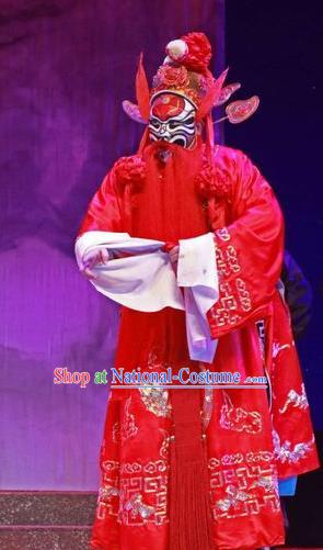 The Peony Pavilion Chinese Guangdong Opera Jing Apparels Costumes and Headpieces Traditional Cantonese Opera God Garment Zhong Kui Clothing