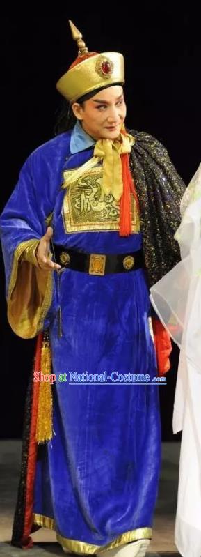 Hua Yue Ying Chinese Guangdong Opera Xiaosheng Apparels Costumes and Headpieces Traditional Cantonese Opera Garment Military Officer Lin Yuansheng Clothing