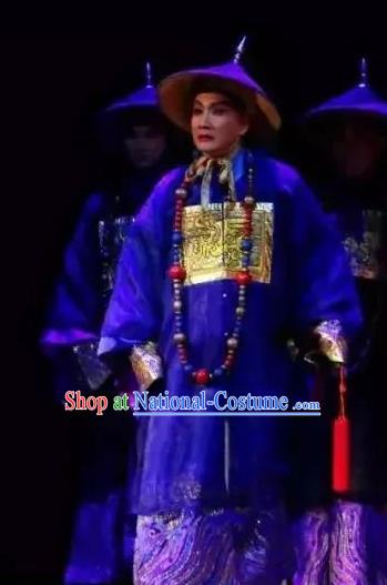 Hua Yue Ying Chinese Guangdong Opera Niche Apparels Costumes and Headpieces Traditional Cantonese Opera Young Male Garment Official Lin Yuansheng Clothing