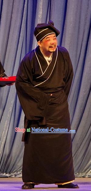 Qian Tang Su Xiaoxiao Chinese Guangdong Opera Old Servant Apparels Costumes and Headpieces Traditional Cantonese Opera Elderly Male Garment Clown Clothing