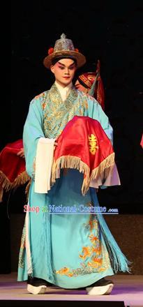 Legend of Lun Wenxu Chinese Guangdong Opera Figurant Apparels Costumes and Headpieces Traditional Cantonese Opera Young Male Garment Clothing