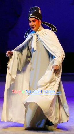 Hua Jian Ji Chinese Guangdong Opera Young Male Apparels Costumes and Headpieces Traditional Cantonese Opera Xiaosheng Garment Scholar Liang Yicang Clothing