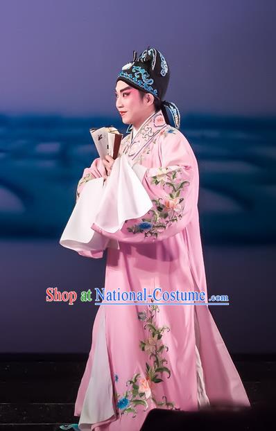 The Romance of Hairpin Chinese Guangdong Opera Poor Scholar Wang Shipeng Apparels Costumes and Headpieces Traditional Cantonese Opera Xiaosheng Garment Young Male Clothing