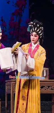 Chinese Cantonese Opera Actress Garment The Romance of Hairpin Costumes and Headdress Traditional Guangdong Opera Hua Tan Apparels Young Female Qian Yulian Dress