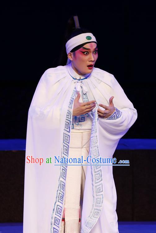 General Ma Chao Chinese Guangdong Opera Takefu Apparels Costumes and Headpieces Traditional Cantonese Opera Wusheng Garment Martial Male Clothing