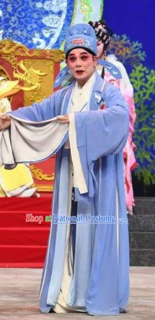 Liu Yi Delivers A Letter Chinese Guangdong Opera Apparels Costumes and Headpieces Traditional Cantonese Opera Xiaosheng Garment Scholar Clothing