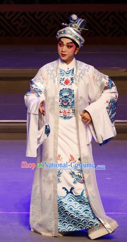 Meng Hui Tai Hu Chinese Guangdong Opera Niche Fan Li Apparels Costumes and Headpieces Traditional Cantonese Opera Xiaosheng Garment Noble Childe Clothing