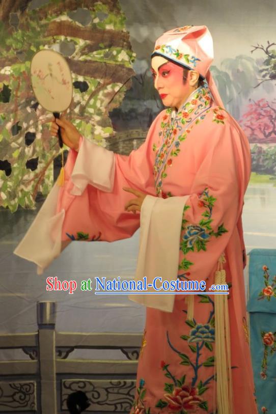 Hua Tian Ba Xi Chinese Guangdong Opera Gifted Youth Bian Ji Apparels Costumes and Headpieces Traditional Cantonese Opera Xiaosheng Garment Young Scholar Clothing