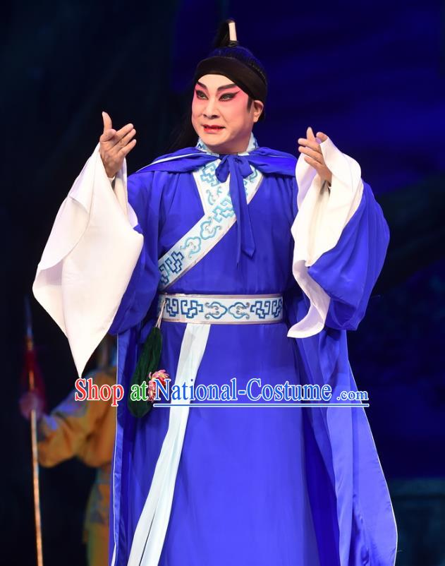 Hun Qian Zhu Ji Xiang Chinese Guangdong Opera Young Man Apparels Costumes and Headpieces Traditional Cantonese Opera Xiaosheng Garment Scholar Clothing