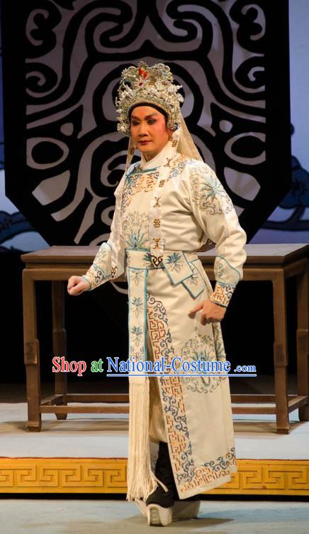 Yuan Yang Sword Chinese Guangdong Opera Swordsman Qiu Jianghai Apparels Costumes and Headpieces Traditional Cantonese Opera Wusheng Garment Clothing