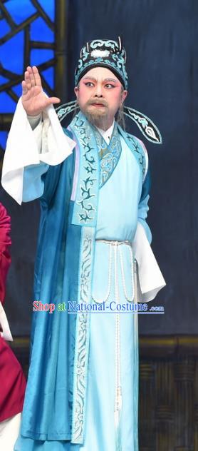 Hun Qian Zhu Ji Xiang Chinese Guangdong Opera Landlord Apparels Costumes and Headpieces Traditional Cantonese Opera Elderly Male Garment Patriarch Clothing