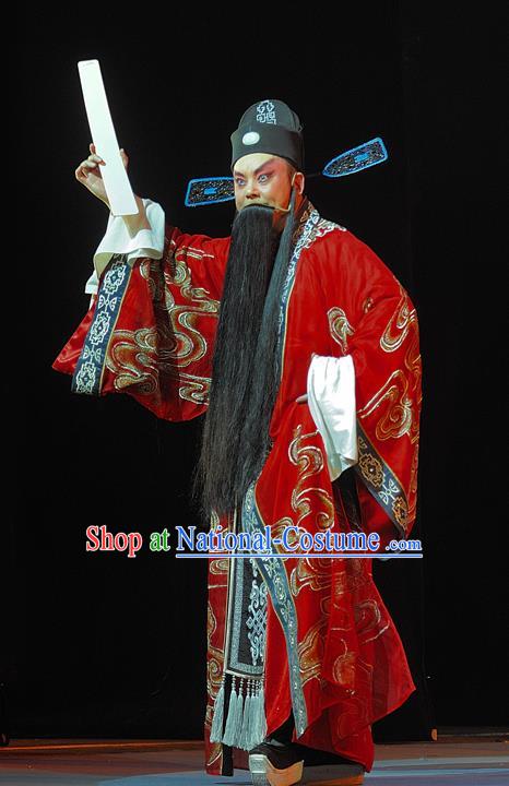 Wo Hu Ling Chinese Sichuan Opera Minister Apparels Costumes and Headpieces Peking Opera Highlights Magistrate Garment Official Dong Xuan Clothing