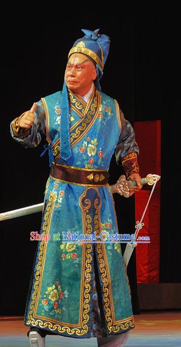 Wo Hu Ling Chinese Sichuan Opera Martial Male Apparels Costumes and Headpieces Peking Opera Highlights Wusheng Garment Warrior Tang Dan Clothing