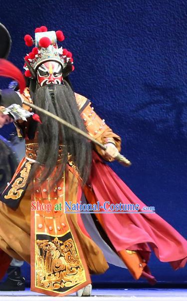 Gao Emperor of Han Chinese Guangdong Opera Jing Apparels Costumes and Headpieces Traditional Cantonese Opera Martial Male Garment General Clothing