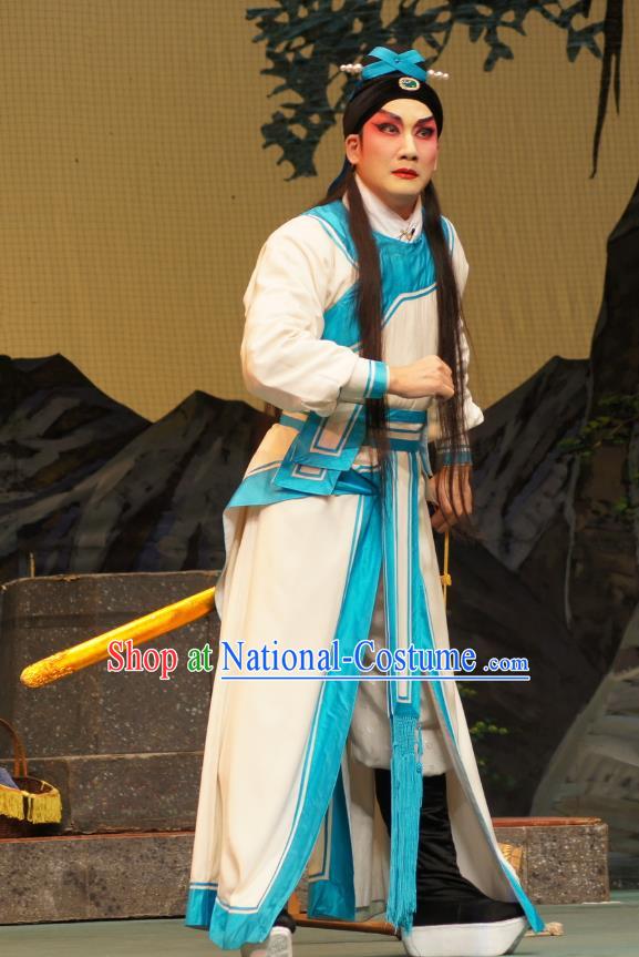 Emperor and the Village Girl Chinese Guangdong Opera Xiaosheng Apparels Costumes and Headpieces Traditional Cantonese Opera Young Man Garment Prince Kang Clothing