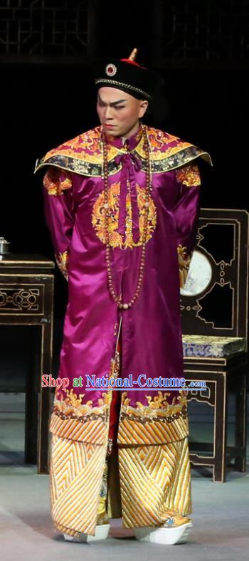 Yang Cuixi Chinese Guangdong Opera Royal Highness Apparels Costumes and Headpieces Traditional Cantonese Opera Prince Garment Zai Zhen Clothing