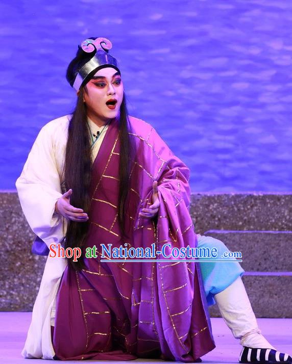 The Mad Monk by the Sea Chinese Guangdong Opera Monk Apparels Costumes and Headwear Traditional Cantonese Opera Wu Xiaopeng Garment Buddhist Cassock Clothing