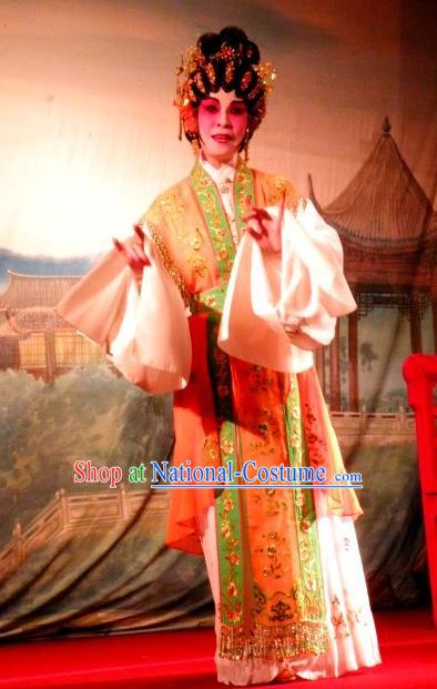 Chinese Cantonese Opera Young Female Garment Love in the Red Plum Costumes and Headdress Traditional Guangdong Opera Actress Apparels Consort Li Huiniang Dress