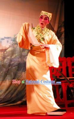 Love in the Red Plum Chinese Guangdong Opera Scholar Pei Yu Apparels Costumes and Headwear Traditional Cantonese Opera Young Male Garment Niche Clothing