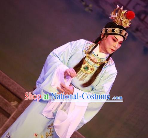 Chinese Guangdong Opera Childe Jia Baoyu Apparels Costumes and Headwear Traditional Cantonese Opera Young Male Garment Xiaosheng Clothing