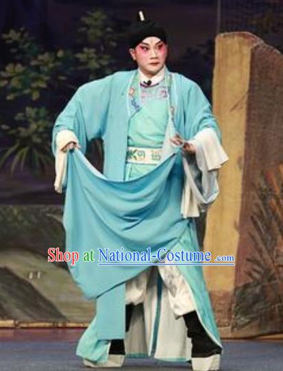 Chinese Guangdong Opera Du Yuanlong Apparels Costumes and Headwear Traditional Cantonese Opera Wusheng Garment Martial Male Clothing